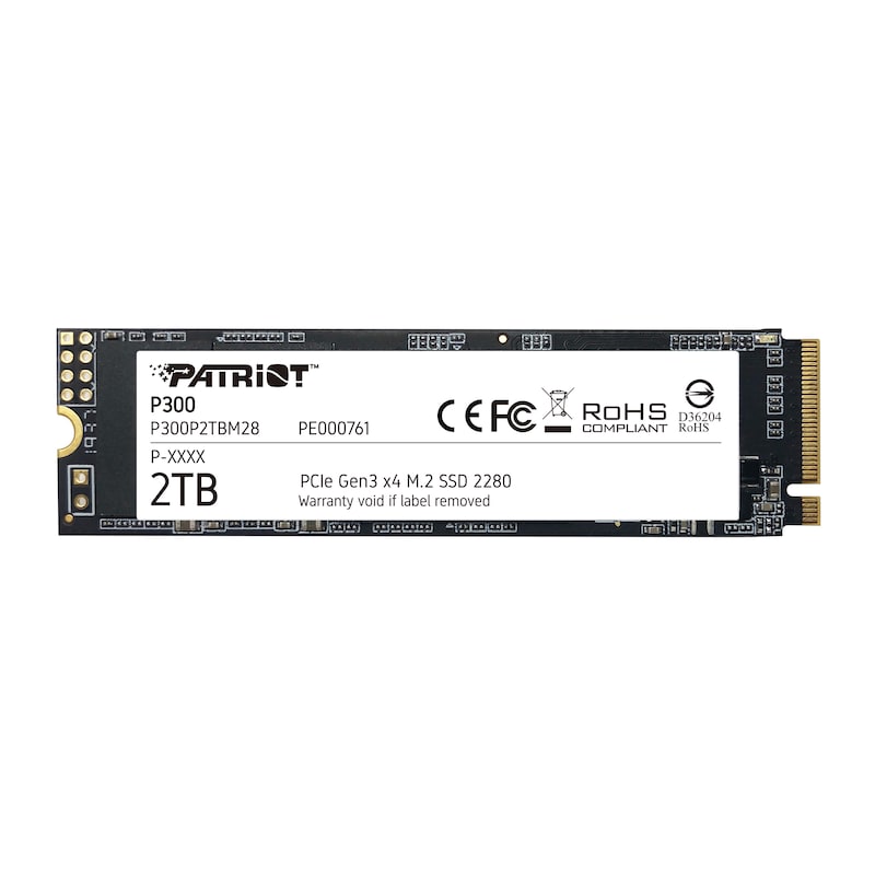 165 mm günstig Kaufen-Patriot P300 SSD 2TB NVMe M2 2280. Patriot P300 SSD 2TB NVMe M2 2280 <![CDATA[• 2.048 TB - 3.8 mm Bauhöhe • Schreibgeschwindigkeit: 1650 MB/s: Lesegeschwindigkeit: 2100 MB/s • Betriebstemperatur: 0 bis 70 C° • Steckplatztyp: PCIe x4]]>. 