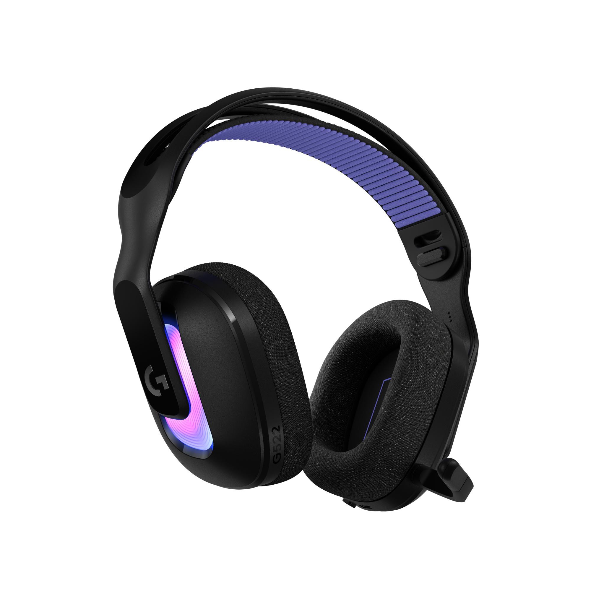 LogitechG G522 LIGHTSPEED Schwarz - Bluetooth, USB-C, Blue VO!CE Mikrofontechnologie, Anpassbar via G HUB & Logitech G App