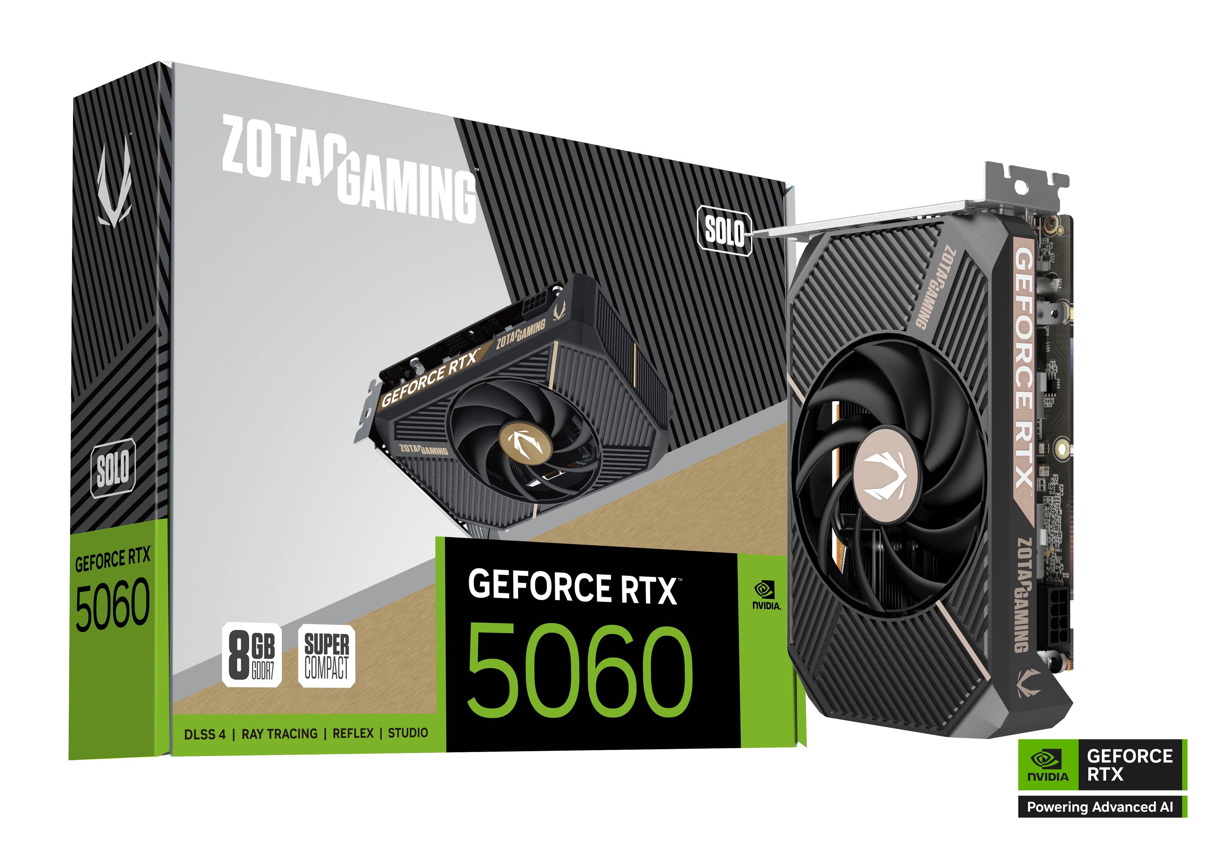 ZOTAC RTX 5060 SOLO 8GB GDDR7 Black