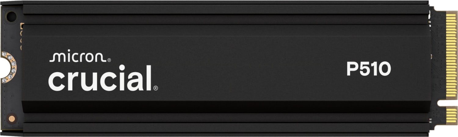 Crucial P510 2TB PCIe Gen5 2280 NVMe M.2 SSD mit Kühlkörper Image