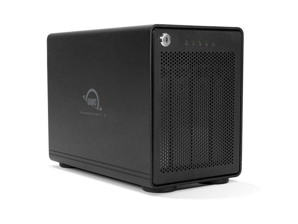 OWC ThunderBay 4 RAID 5 4-Bay Externes Storage Gehäuse mit Dual Thunderbolt 3 Ports für 4x 3,5 Zoll HDD oder 4x 2,5 Zoll HDD