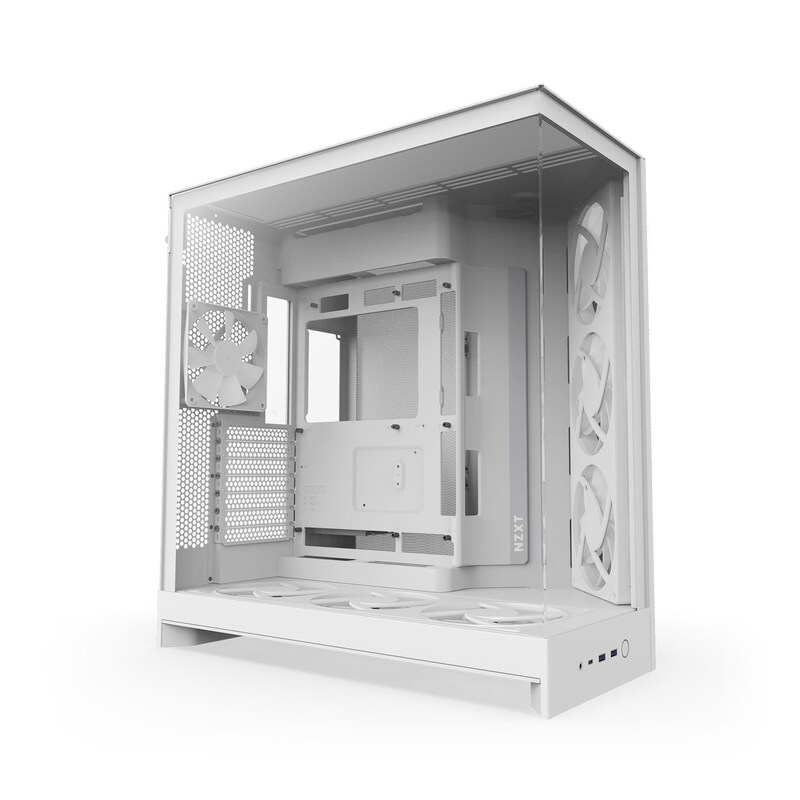 US mit günstig Kaufen-NZXT H9 Flow RGB+ (2025) All White Midi Tower ATX Gaming Gehäuse weiß mit Glasfenster. NZXT H9 Flow RGB+ (2025) All White Midi Tower ATX Gaming Gehäuse weiß mit Glasfenster <![CDATA[• Midi Tower für ATX mit Seitenfenster, schwarz • Ant