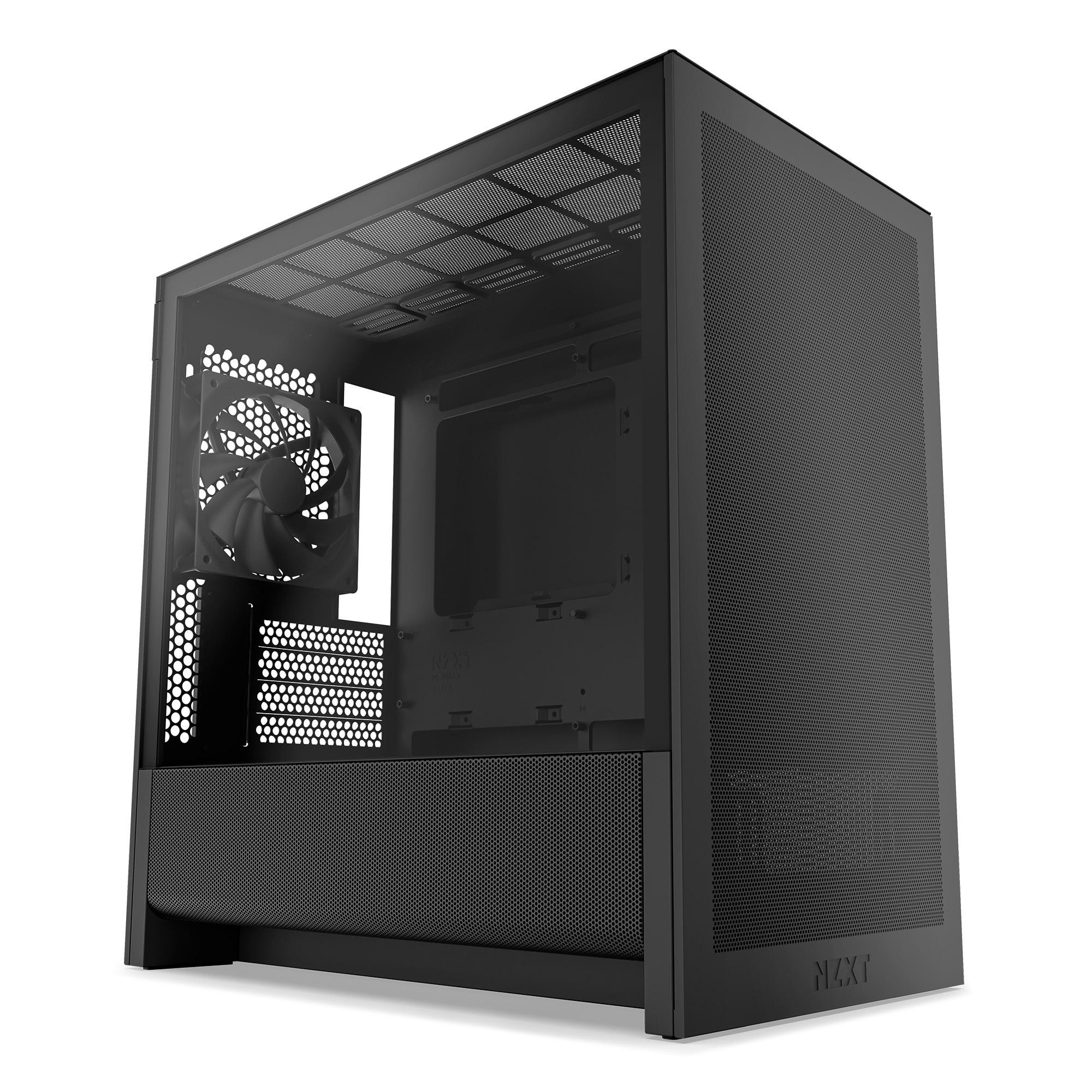 NZXT H3 Flow Gaming PC Gehäuse Midi-Tower All Black Seitenfenster