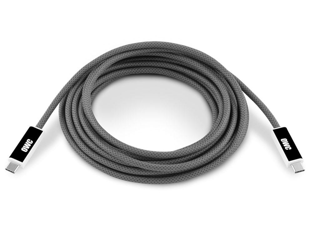 OWC Actives Optisches USB4 (USB-C) Kabel 4,5m Grau