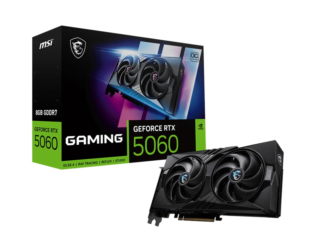 MSI GeForce RTX 5060 8G GAMING OC 8GB GDDR7 Grafikkarte, HDMI/DP