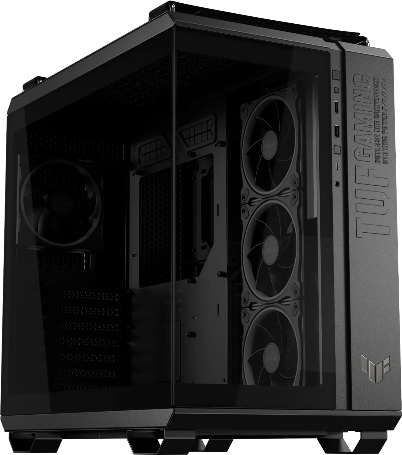 ASUS TUF Gaming GT502 Gaming PC Gehäuse Midi-Tower Schwarz Seitenfenster