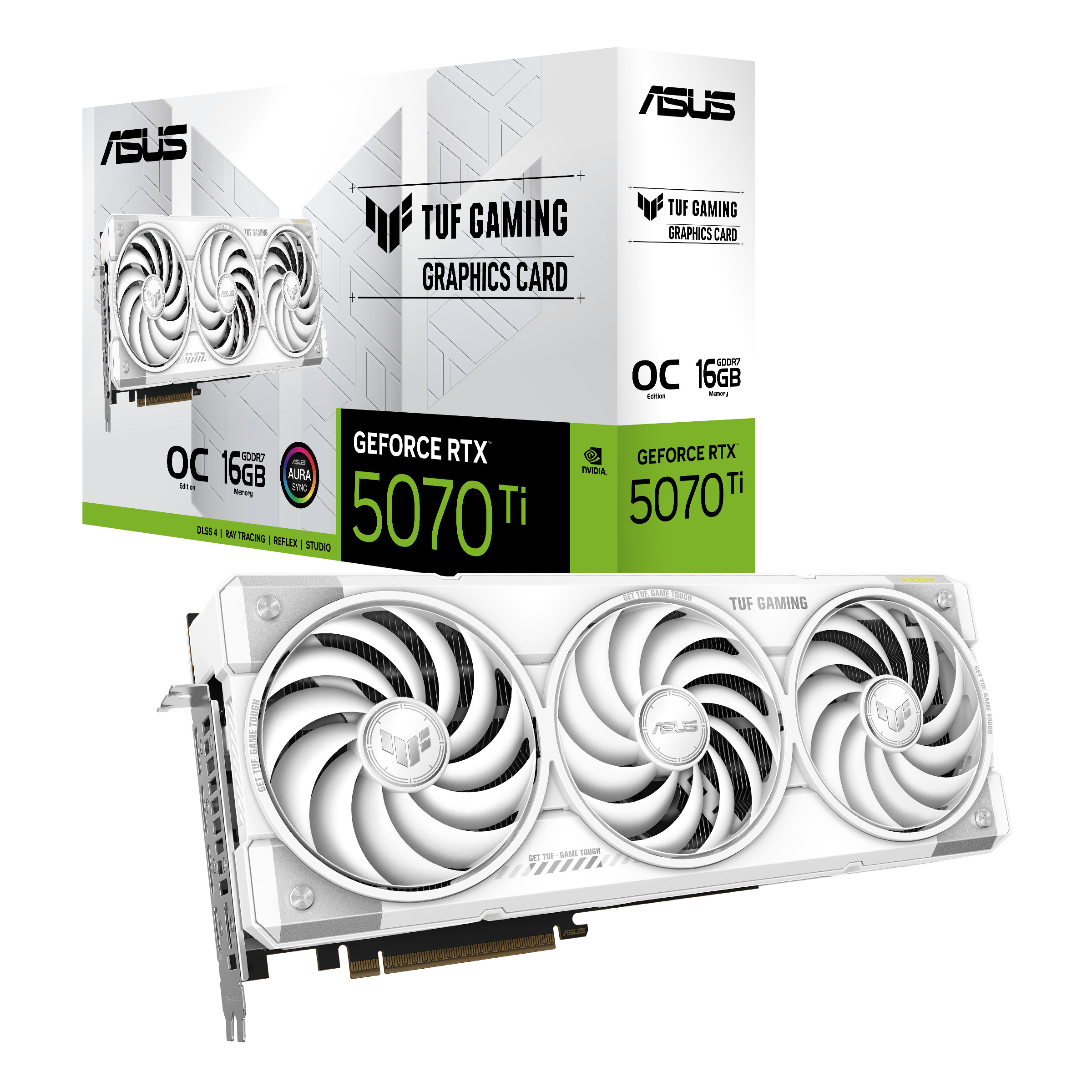 ASUS TUF GeForce RTX 5070 TI Gaming OC WHITE 16GB TUF-RTX5070TI-O16G-GAMING DDR7 Grafikkarte, DP/HDMI
