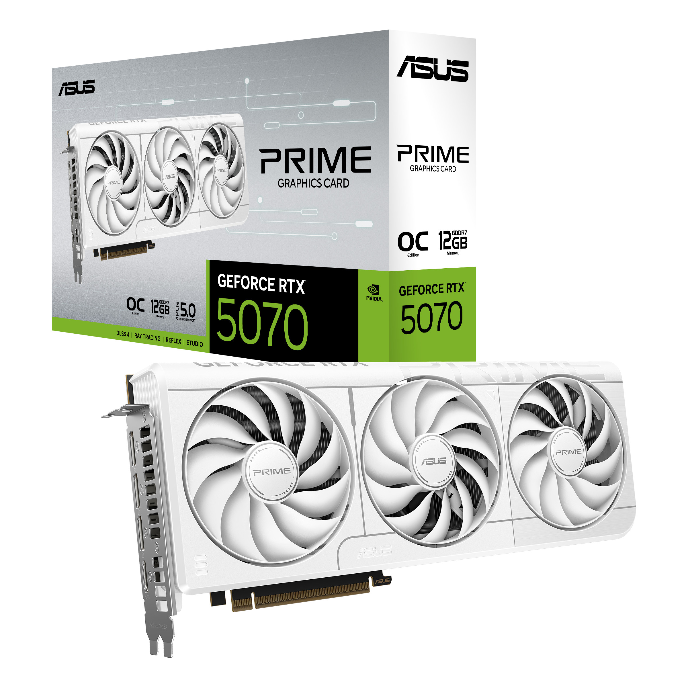 ASUS PRIME GeForce RTX 5070 OC Edition White 12GB DDR7, 1xHDMI, 3xDP