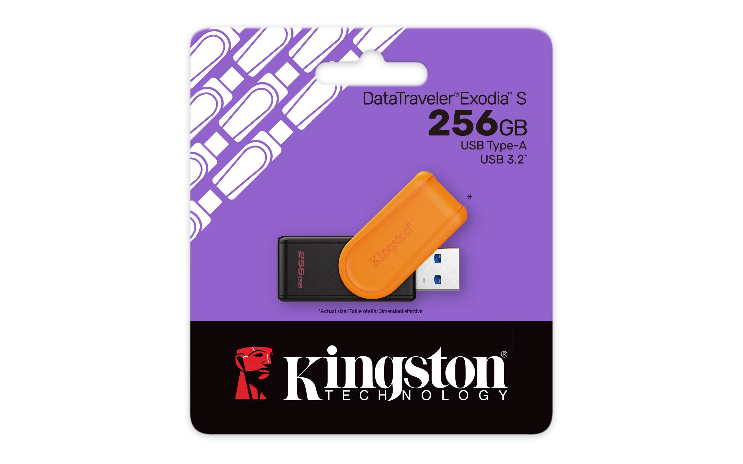 Kingston 256 GB DataTraveler Exodia 3.2 Gen1 USB-Stick Schwarz/Orange