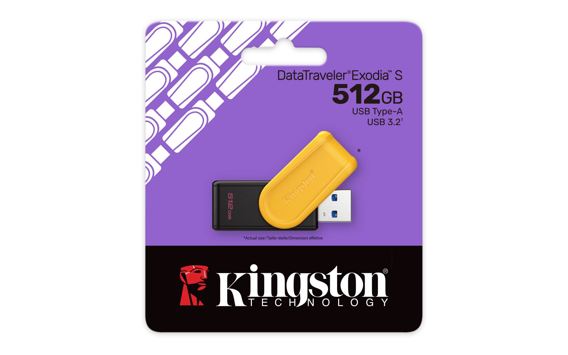 Kingston 512 GB DataTraveler Exodia 3.2 Gen1 USB-Stick Schwarz/Gelb