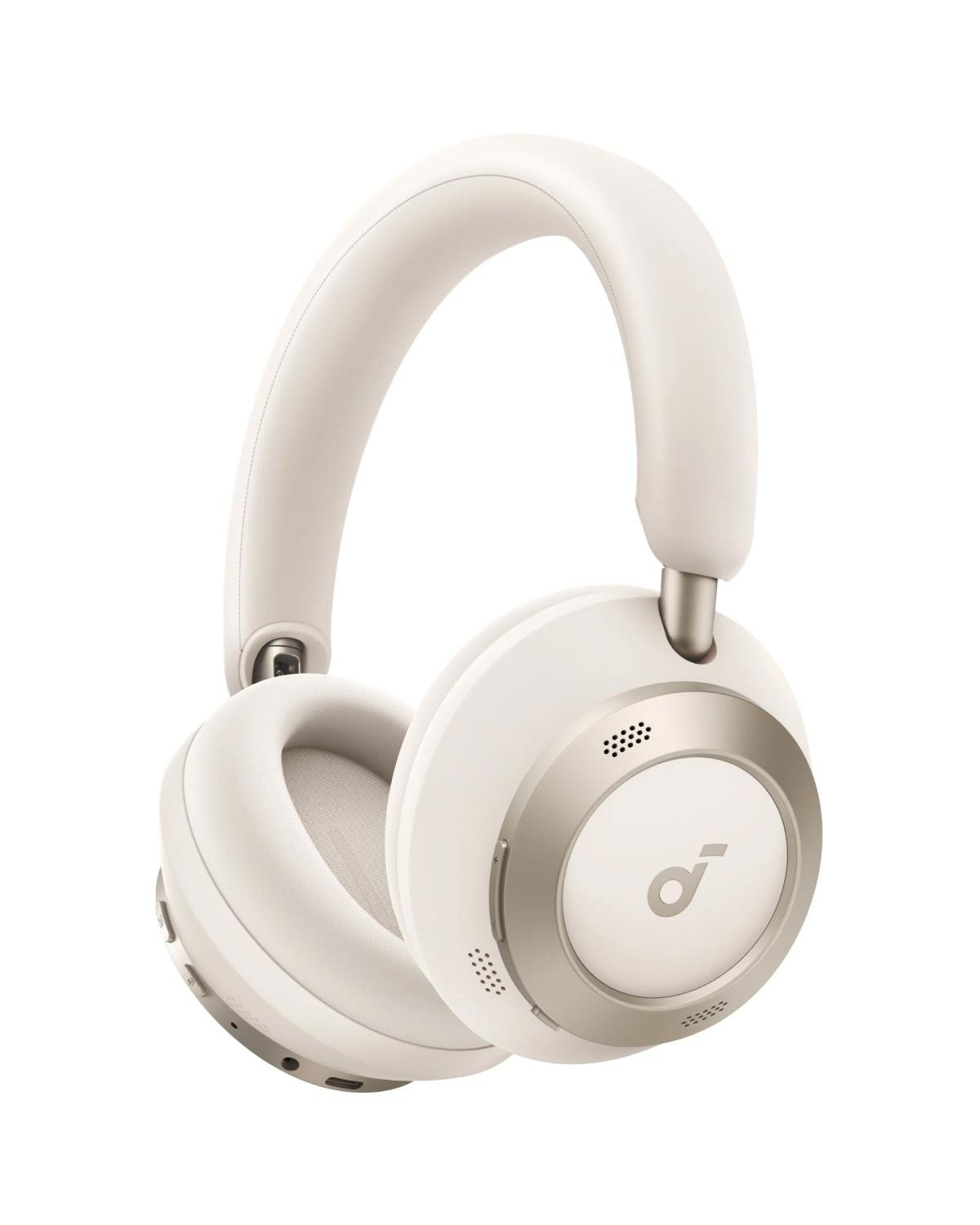 soundcore Space One Pro True-Wireless Over-Ear Bluetooth-Kopfhörer weiß mit Schutzhülle