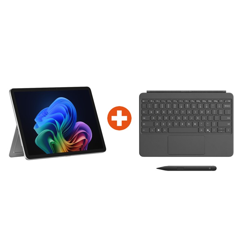 SLIM günstig Kaufen-Microsoft Surface Pro Copilot+ PC 12" Snapdragon® X Plus 16GB/256GB UFS PixelSense LCD Platinum Win11 ohne Netzteil inkl. MS Surface Pro Keyboard Platinum/Slate + Slim Pen. Microsoft Surface Pro Copilot+ PC 12" Snapdragon® X Plus 16GB/25
