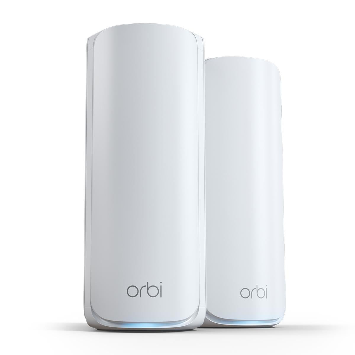 NETGEAR Orbi 770 Serie Tri-Band WiFi 7 Mesh-Netzwerksystem (RBE772) – Router + 1 Satellit-Repeater, Sicherheitsfunktionen, bis zu 11 Gbit/s, Abdeckung bis 360 m2, 100 Geräte, 2,5 GB Internetanschluss