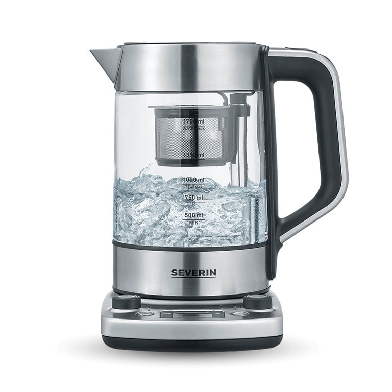 Severin Edelstahlfarben Schwarz Wasser-/Teekocher "Wk 3422" 3000 W Temperaturstufen Von 40C – 100C In 5C-Schritten Wählbar von Baur - Image 3