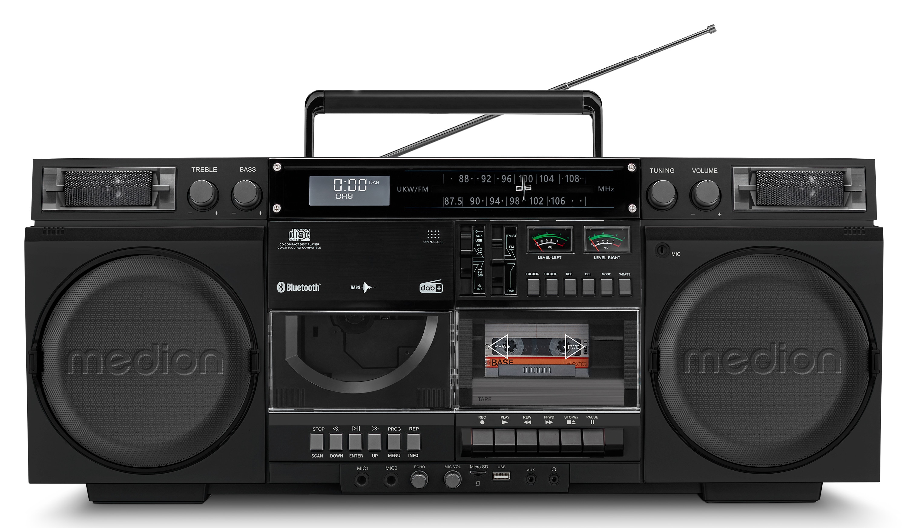 Medion LIFE® P66538 Retro-Boombox schwarz