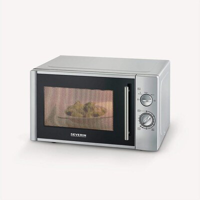 Severin MW7772 Mikrowelle, ca. 30 l, ca. 900 W, silber