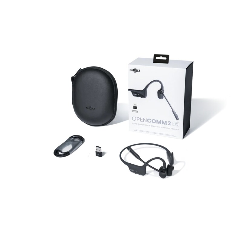 schaumstoff,Schwarz günstig Kaufen-Shokz OpenComm2 2025 UC Knochenschall-Headset schwarz inkl. USB-A Dongle. Shokz OpenComm2 2025 UC Knochenschall-Headset schwarz inkl. USB-A Dongle <![CDATA[• Typ: Knochenschall Kopfhörer - offen • Übertragung: Bluetooth, Farbe: Schwarz • Besonderheiten: N
