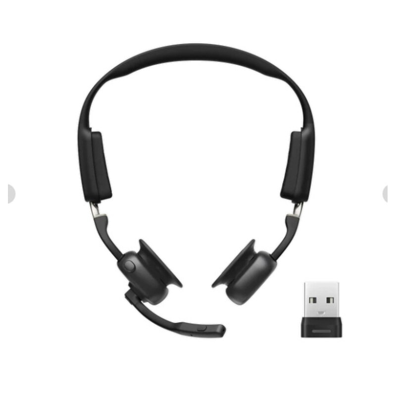 Schwarz günstig Kaufen-Shokz OpenMeet UC Knochenschall-Headset schwarz inkl. USB-A Dongle. Shokz OpenMeet UC Knochenschall-Headset schwarz inkl. USB-A Dongle <![CDATA[• Typ: Knochenschall Kopfhörer - offen • Übertragung: Bluetooth, Farbe: Schwarz • Besonderheiten: Noise-Cancell