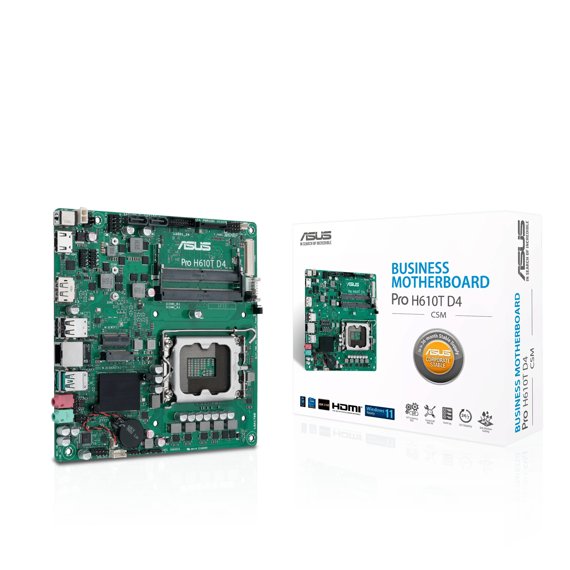 ASUS PRO H610T D4-CSM Mini-ITX Mainboard - Sockel 1700