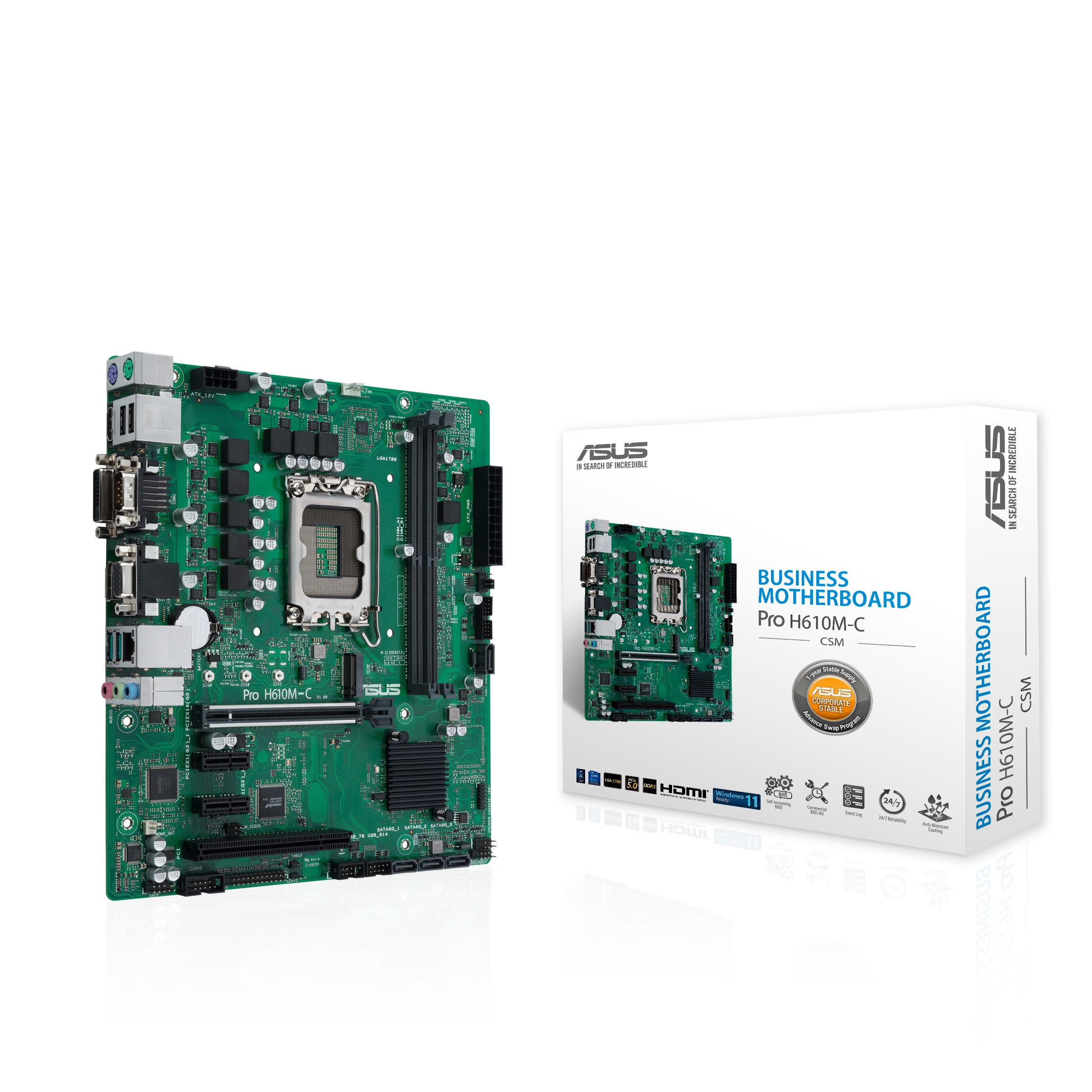 ASUS PRO H610M-C-CSM Micro-ATX Mainboard - Sockel 1700