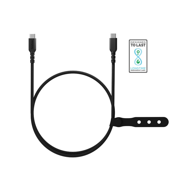 Air 2 günstig Kaufen-Fairphone USB-C Long Life Charging Kabel 2,5m. Fairphone USB-C Long Life Charging Kabel 2,5m <![CDATA[• Bis zu 240 W Leistung, perfekt für Geräte mit hohem Stromverbrauch • Robuster: Über 70.000 Biegetests bestanden • Mit integriertem USB-A-Adapter • Über