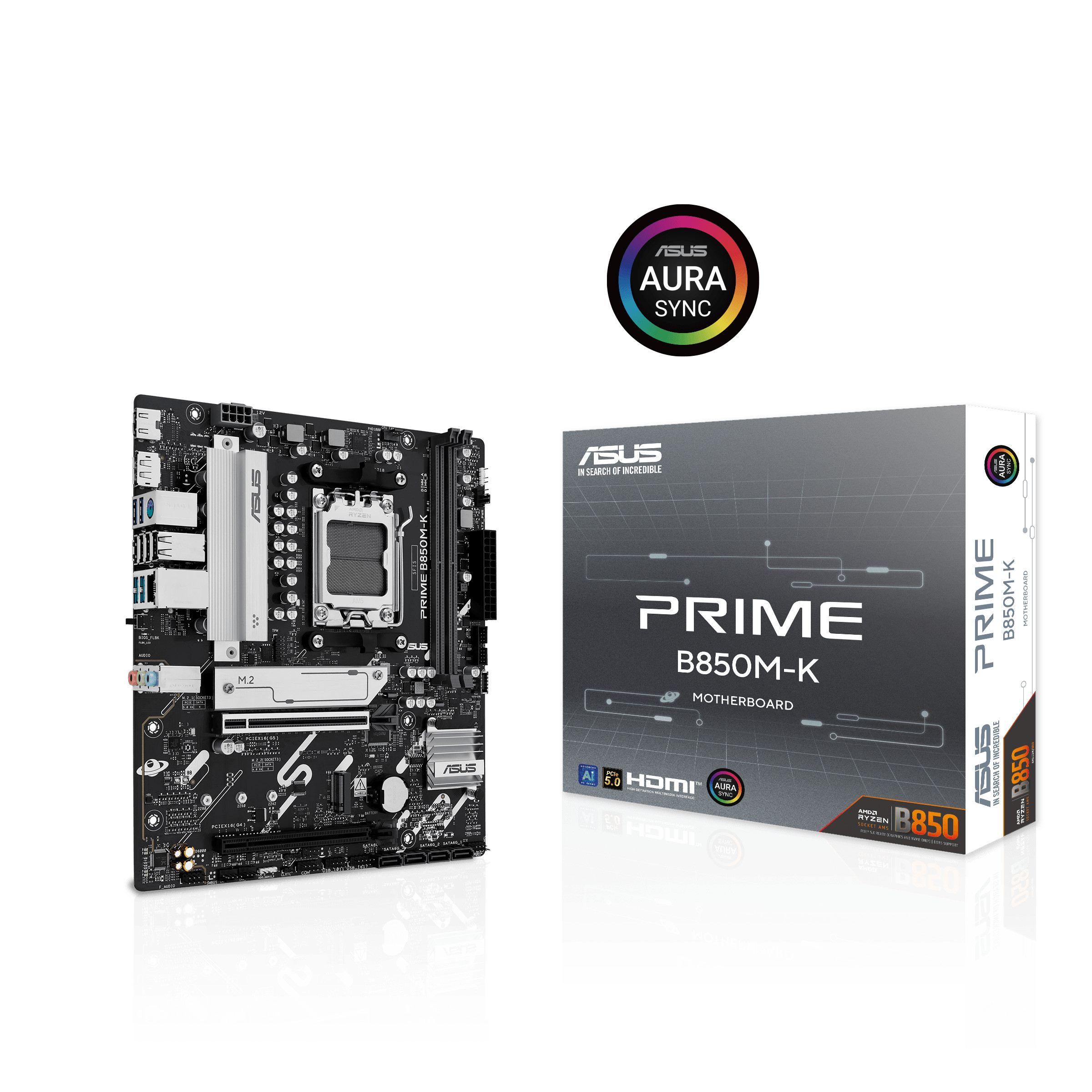 Asus Prime B850m-K Matx Mainboard Sockel Am5 Dp/Hdmi/Usb-C Größe 5.0 - Bild 5