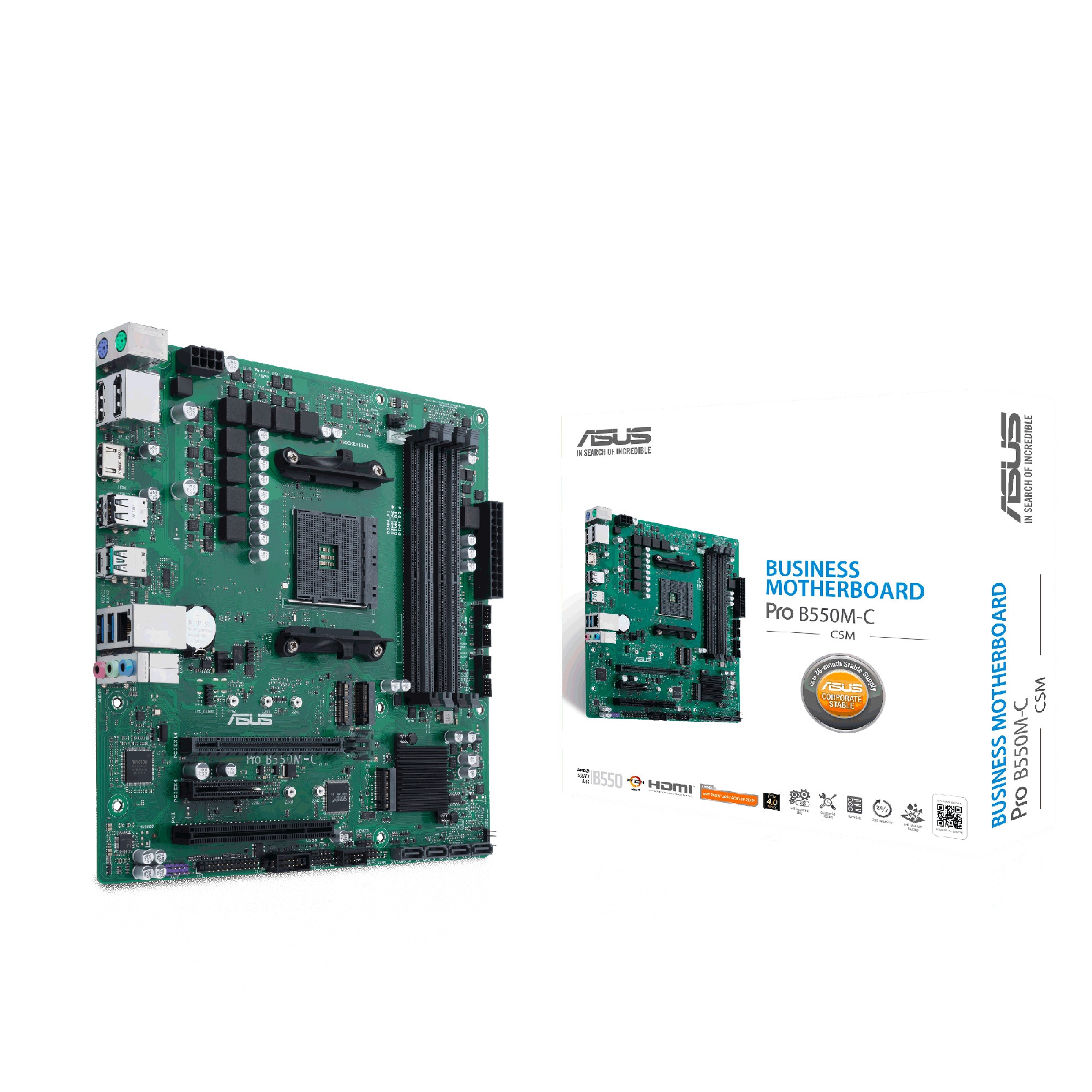 ASUS PRO B550M-C/CSM Micro-ATX Mainboard - Sockel AM4