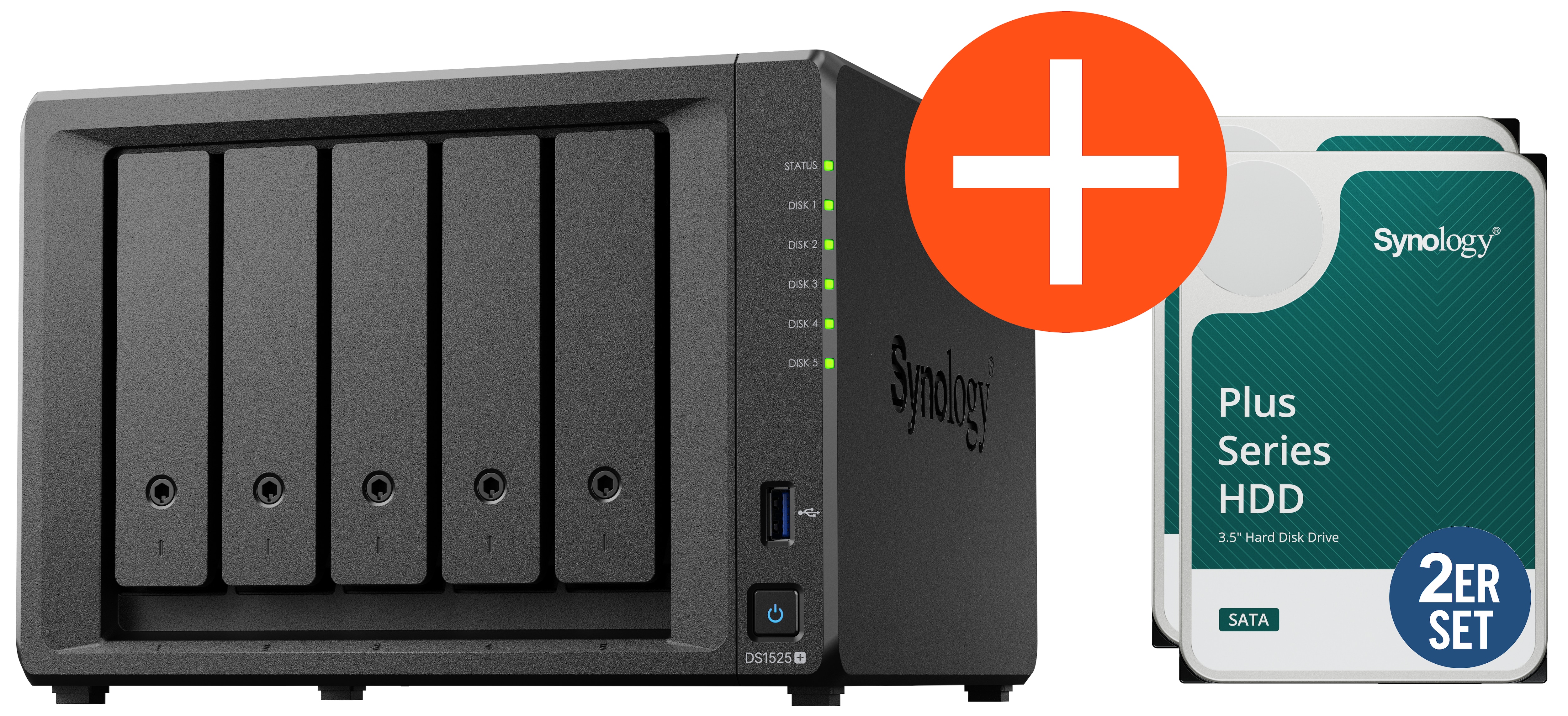 Synology Ds1525+ Nas System 5-Bay 20 Tb Inkl. 5X 4 Tb Hdd Hat3300-4T Ds1525+_+5X Hat3300-4T - Bild 14