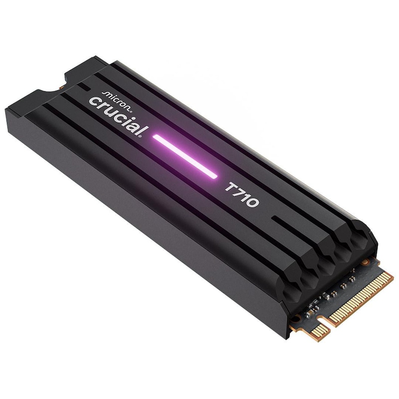 SSD T7 günstig Kaufen-Crucial T710 2TB PCIe Gen5 2280 NVMe M.2 SSD inkl. Kühlkörper. Crucial T710 2TB PCIe Gen5 2280 NVMe M.2 SSD inkl. Kühlkörper <![CDATA[• 2.048 TB - 11.1 mm Bauhöhe • Schreibgeschwindigkeit: 13.800 MB/s: Lesegeschwindigkeit: 14.500 MB/s 