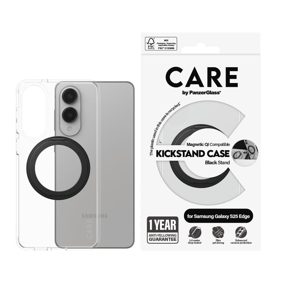 CARE by PanzerGlass® Feature Case Kickstand Kompatibel für Samsung Galaxy S25 Edge