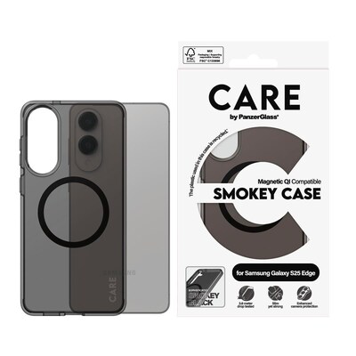 CARE by PanzerGlass® Flagship Case Qi Kompatibel für Samsung Galaxy S25 Edge smokey
