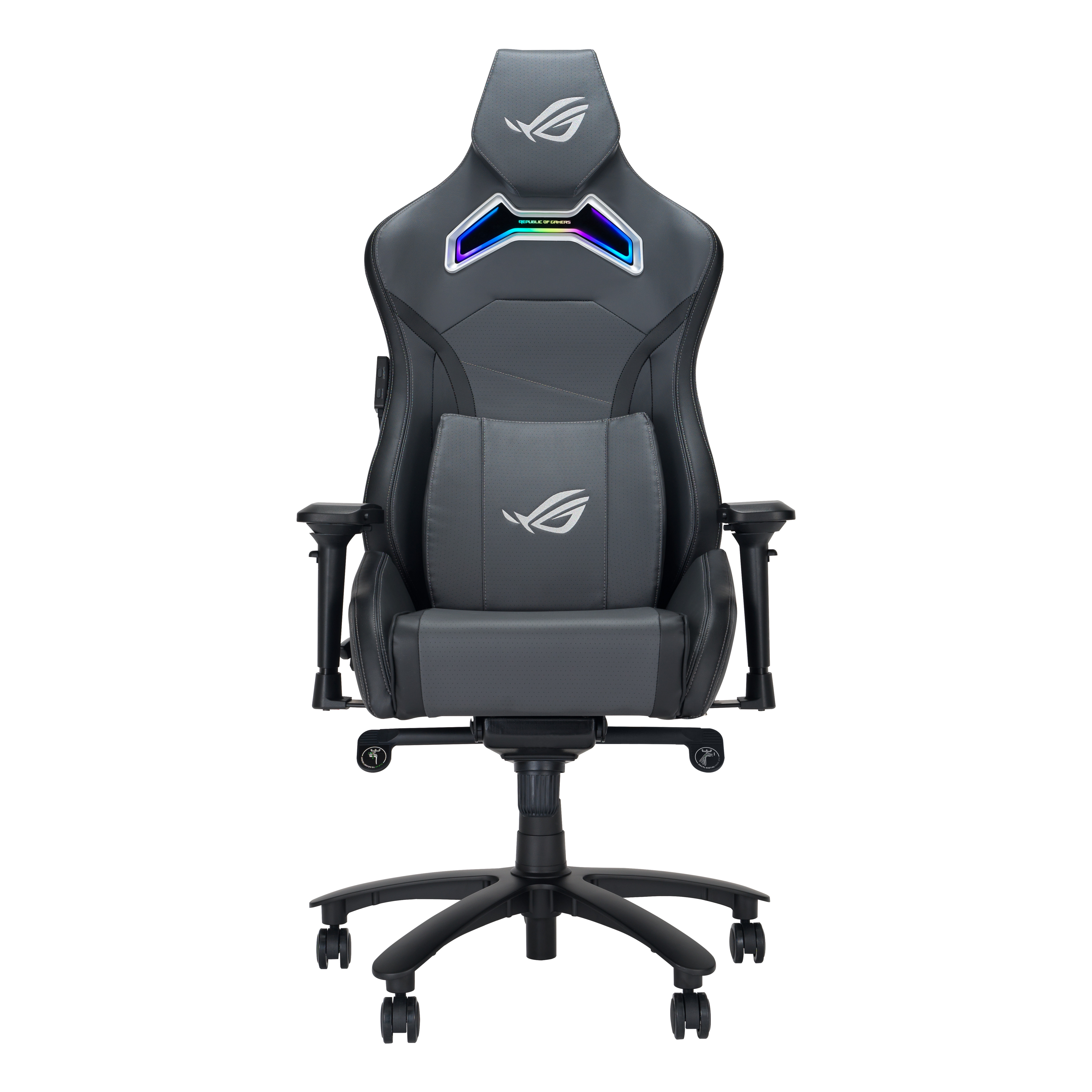 ASUS ROG Chariot X Gaming-Stuhl - Aura RGB Beleuchtung, 4D-Armlehnen, Grau