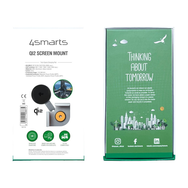Screen günstig Kaufen-4smarts Qi2 Screen Mount. 4smarts Qi2 Screen Mount <![CDATA[• Qi-Ladegerät • Magnetische Befestigung • Wireless Charging, 15W]]>. 