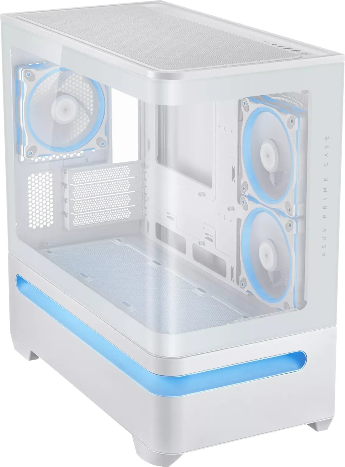 ASUS Prime AP202 mATX Gaming Gehäuse mit Seitenfenster weiß