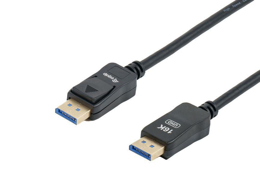 Equip 119273 DisplayPort 2.1 Kabel, Stecker auf Stecker, 3m, schwarz