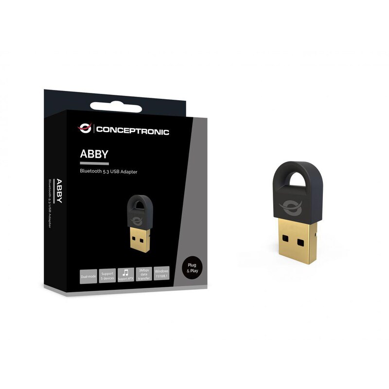 Bluetooth günstig Kaufen-Conceptronic ABBY16B Bluetooth-V5.3-USB-Adapter. Conceptronic ABBY16B Bluetooth-V5.3-USB-Adapter <![CDATA[• Anschluß A: USB-A • Anschluß B: • passend für: • Farbe: Schwarz]]>. 