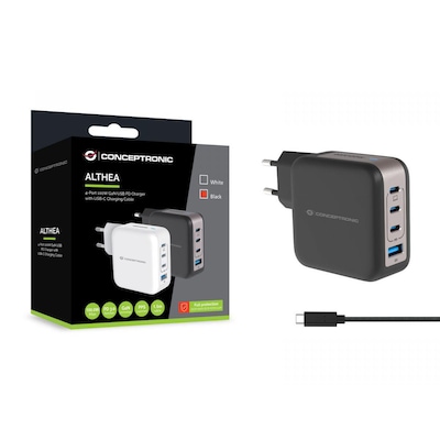 Conceptronic ALTHEA18B 4-Port-100-W-USB-Ladegerät
