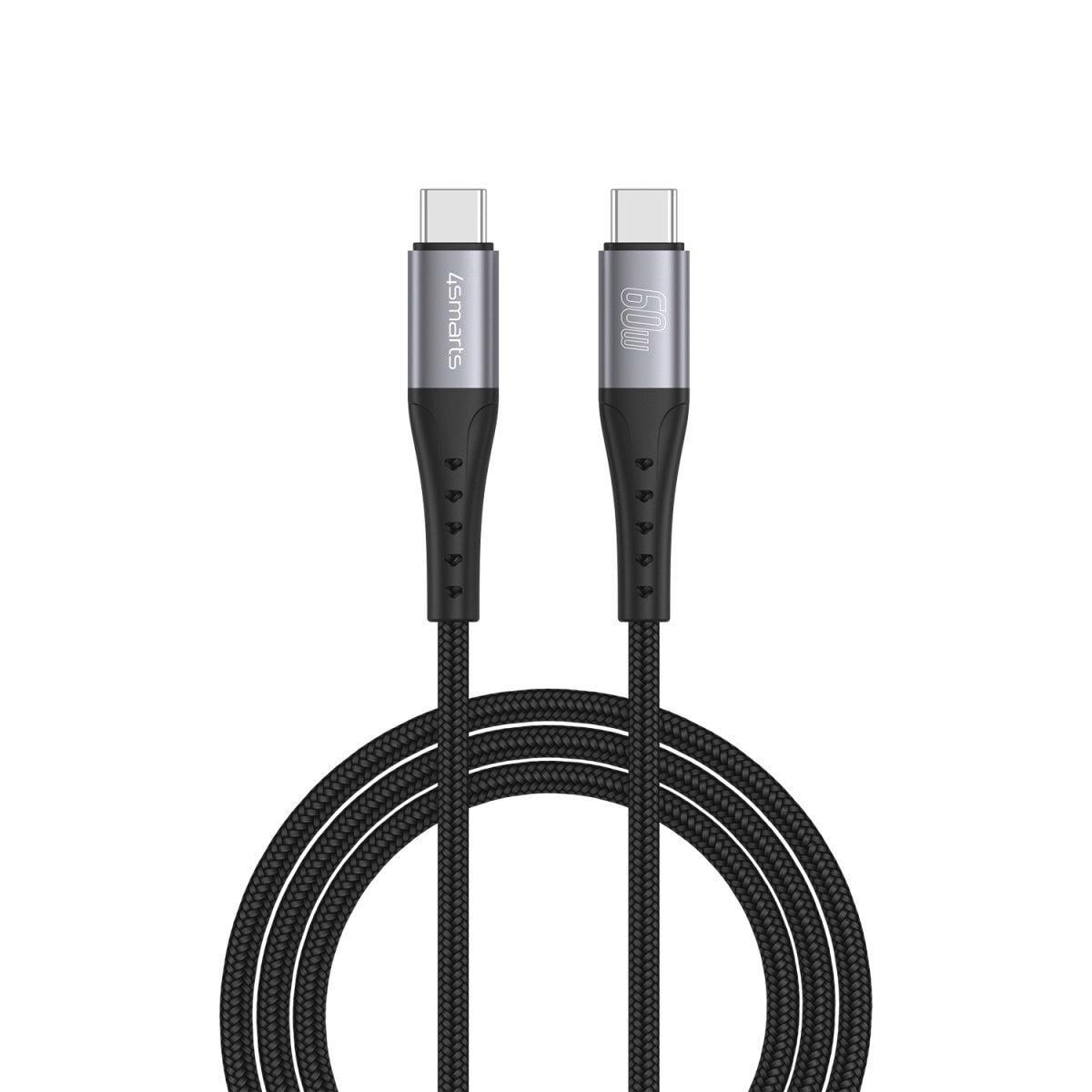 4smarts USB-C Kabel PrimeCord 60W 1,5m Schwarz