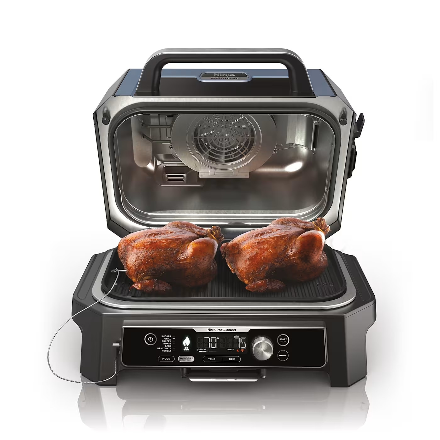 Ninja OG901EU Woodfire Pro Connect XL Elektrischer Outdoor Grill und Smoker