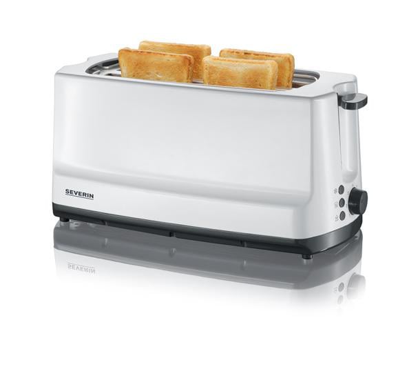 Severin AT 2234 Automatik Langschlitztoaster Start 1400W Weiß-Grau