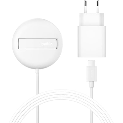 Belkin Qi2 kabelloses magnetisches Ladegerät inklusive Netzteil 15W Weiß