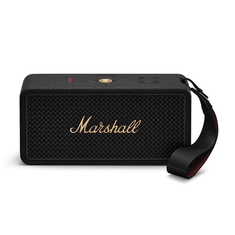 II Mid günstig Kaufen-Marshall Middleton II Bluetooth Lautsprecher black&brass. Marshall Middleton II Bluetooth Lautsprecher black&brass <![CDATA[• Übertragung: Bluetooth - Farbe: Schwarz • maximale Akkulaufzeit: 30h • Ladefunktionen: Aufladen über USB • Abmessungen: 2