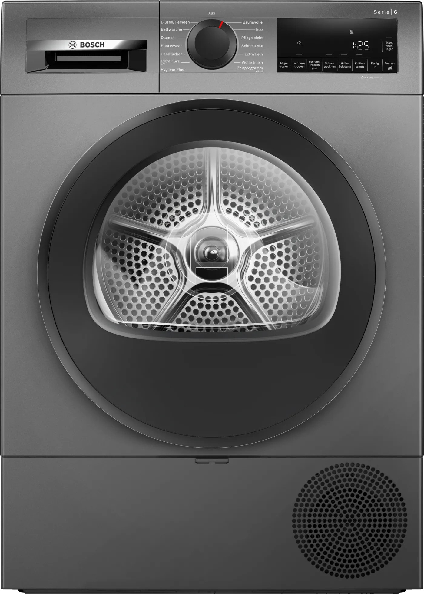 Bosch Serie 6 WQG243DR10, Freistehend, Frontlader, Wärmepumpe, Grau, Drehregler, Rechts - Image 3