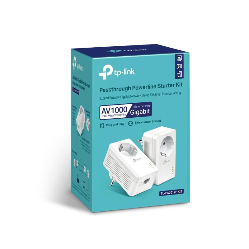 Steckdose mit günstig Kaufen-TP-LINK TL-PA7019P KIT AV1000-Gigabit-Powerline-Adapter KIT mit Steckdose. TP-LINK TL-PA7019P KIT AV1000-Gigabit-Powerline-Adapter KIT mit Steckdose <![CDATA[• 2 Powerline-Adapter • 1x GB-LAN, N/Ax LAN]]>. 