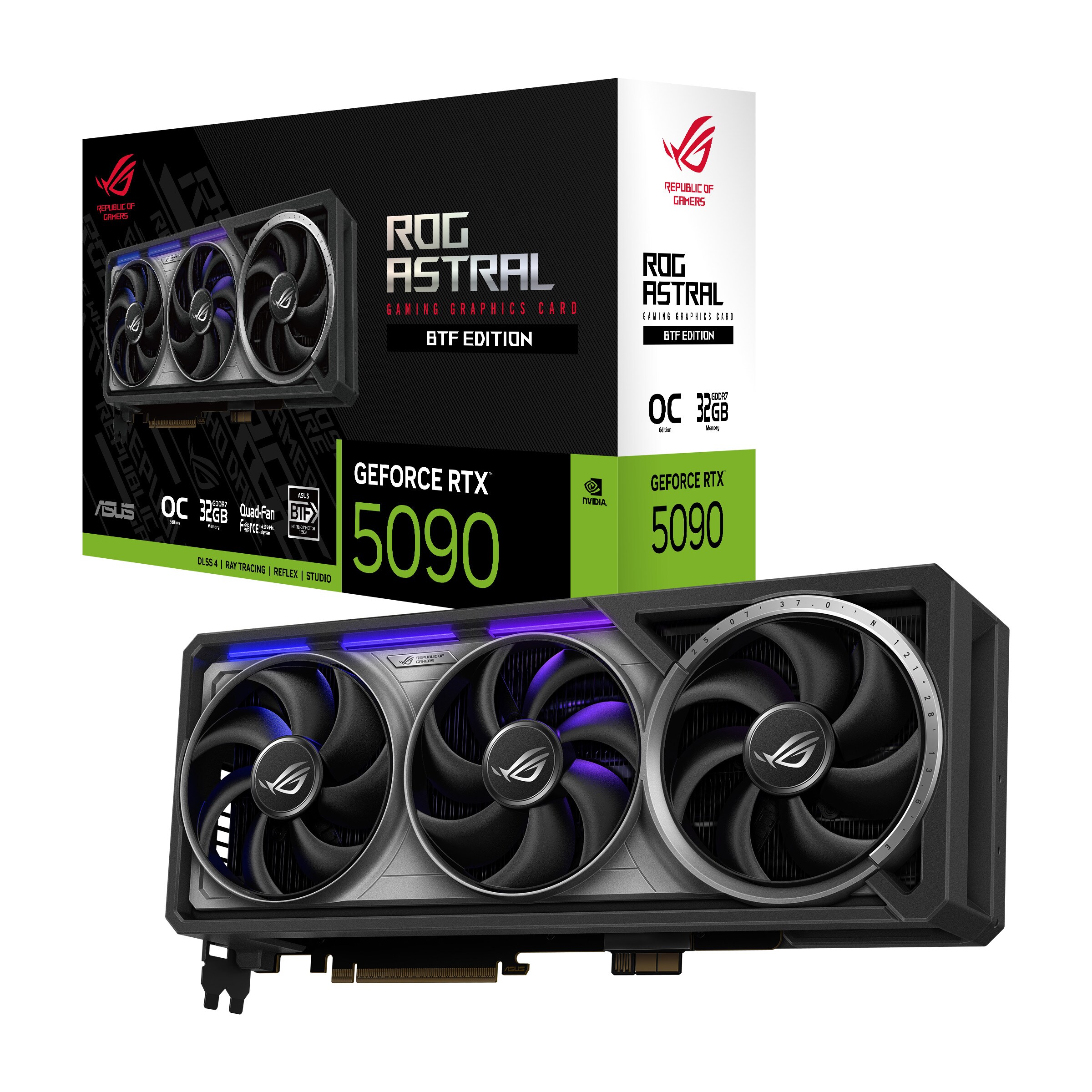 ASUS ROG ASTRAL GeForce RTX 5090 BTF OC Edition ROG-ASTRAL-RTX5090-O32G-BTF-GAMING Grafikkarte 32GB GDDR7, 2xHDMI, 3xDP