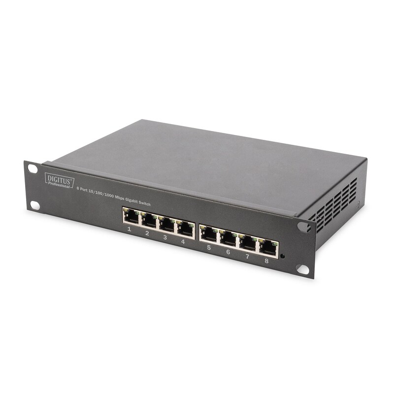 10 Port günstig Kaufen-DIGITUS 10 Zoll 8-Port Rackmount GB Ethernet Switch. DIGITUS 10 Zoll 8-Port Rackmount GB Ethernet Switch <![CDATA[• Rack Switch • 8 Ports • Kühlung: passiv (lüfterlos)]]>. 