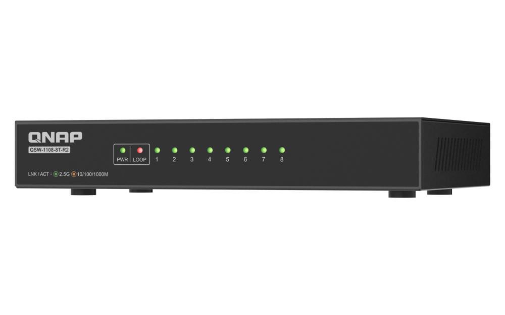 QNAP QSW-1108-8T-R2 8 Port 2.5Gbps RJ45, unmanaged Switch