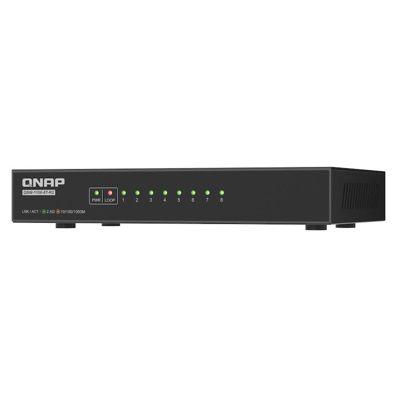 Original 4 günstig Kaufen-QNAP QSW-1108-8T-R2 8 Port 2.5Gbps RJ45, unmanaged Switch. QNAP QSW-1108-8T-R2 8 Port 2.5Gbps RJ45, unmanaged Switch <![CDATA[• Original QNAP Zubehörartikel • Herstellerteilenummer / SKU: QSW-1108-8T-R2 • EAN: 4711103086346 • Prüfen Sie vor dem kauf die K