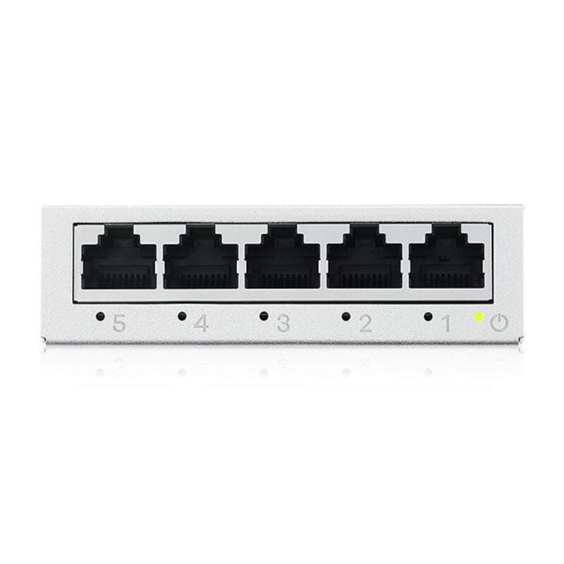 ZyXEL günstig Kaufen-Zyxel GS-105B V5 5-Port Desktop Gigabit Ethernet Switch. Zyxel GS-105B V5 5-Port Desktop Gigabit Ethernet Switch <![CDATA[• Unmanaged Switch • 5 RJ45-Ports (5x GB-LAN) • Kühlung: passiv (lüfterlos)]]>. 