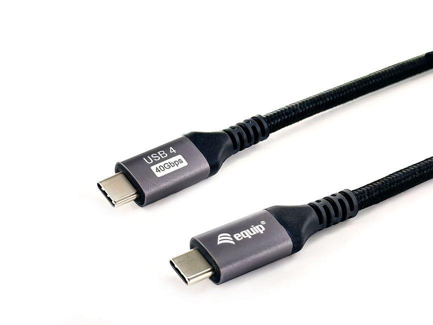 EQUIP 128383 USB4 Gen 3 C-auf-C-Kabel, M/M, 2.0 m, PD 240W, 8K/60Hz, 40Gbps